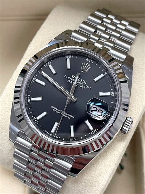 black and silver rolex watch|rolex date just black dial.